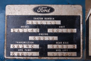 Ford ID Plate