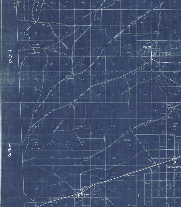 Duffee's 1918 Road Map w/o Tom Gaston Rd.